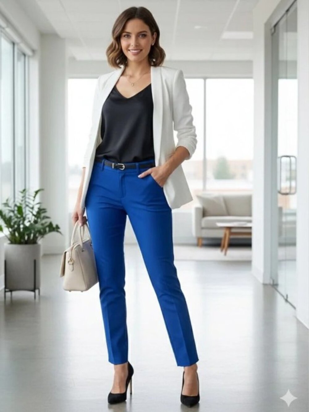 Express Columnist Cobalt Blue Ankle Pants